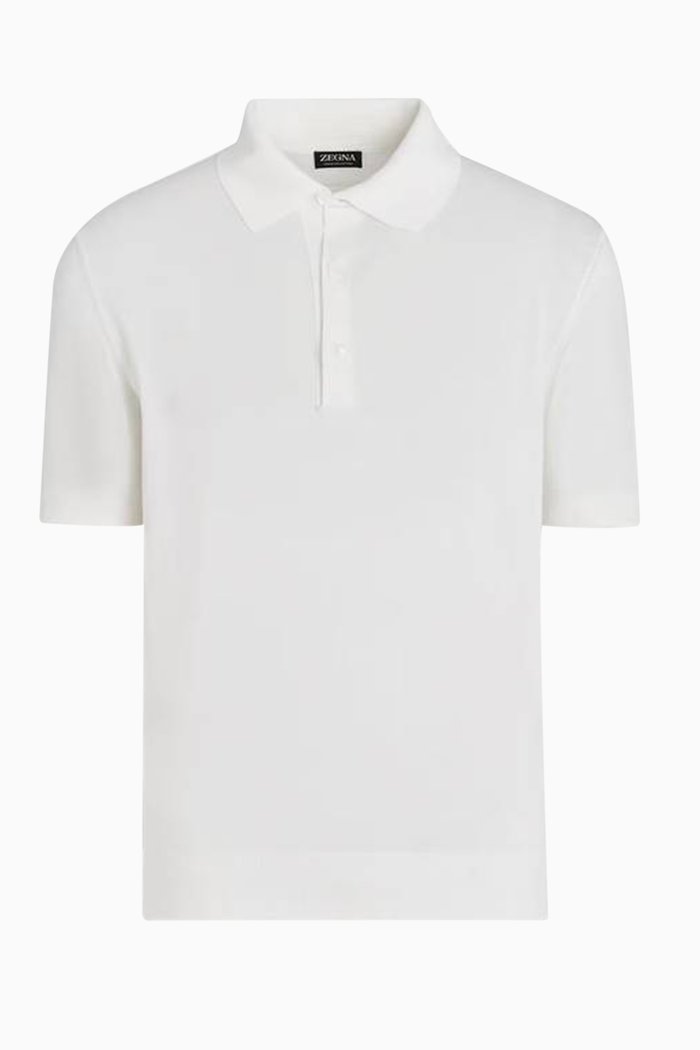 Polo Shirt in Cotton, White