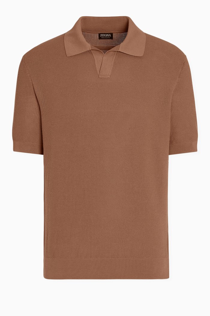 

Polo Shirt in Cotton, Brown