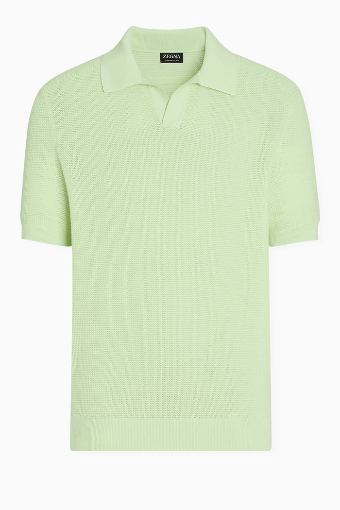 Classic Polo Shirt in Premium Cotton, Green