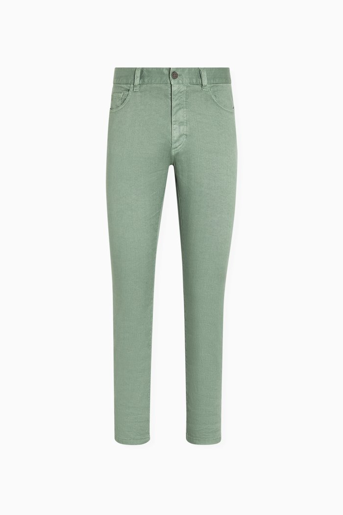 

Roccia Jeans in Stretch Linen-blend, Green
