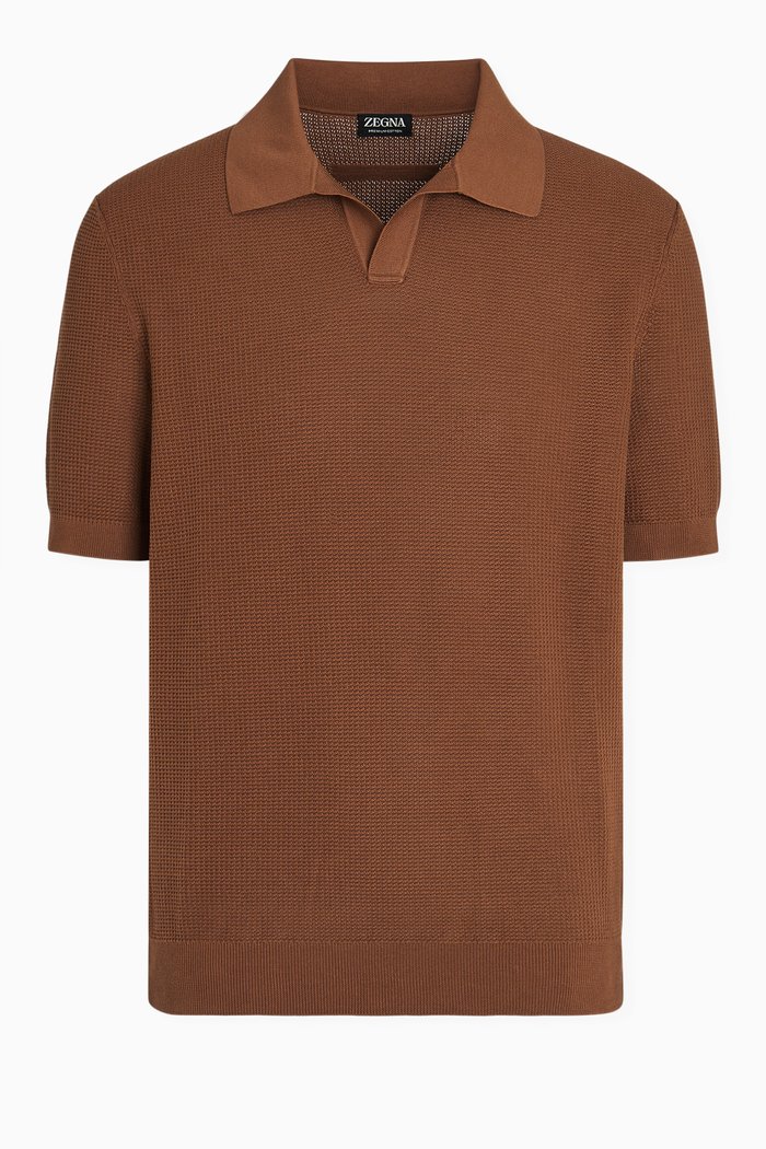 

Polo Shirt in Cotton, Brown