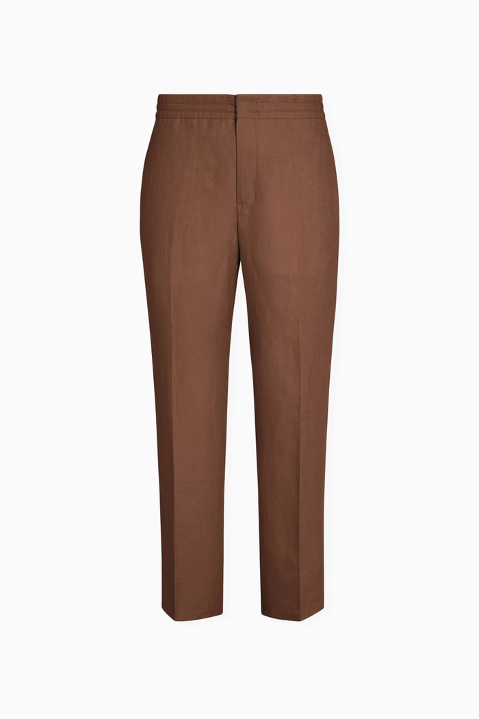 

Oasi Pants in Linen, Brown