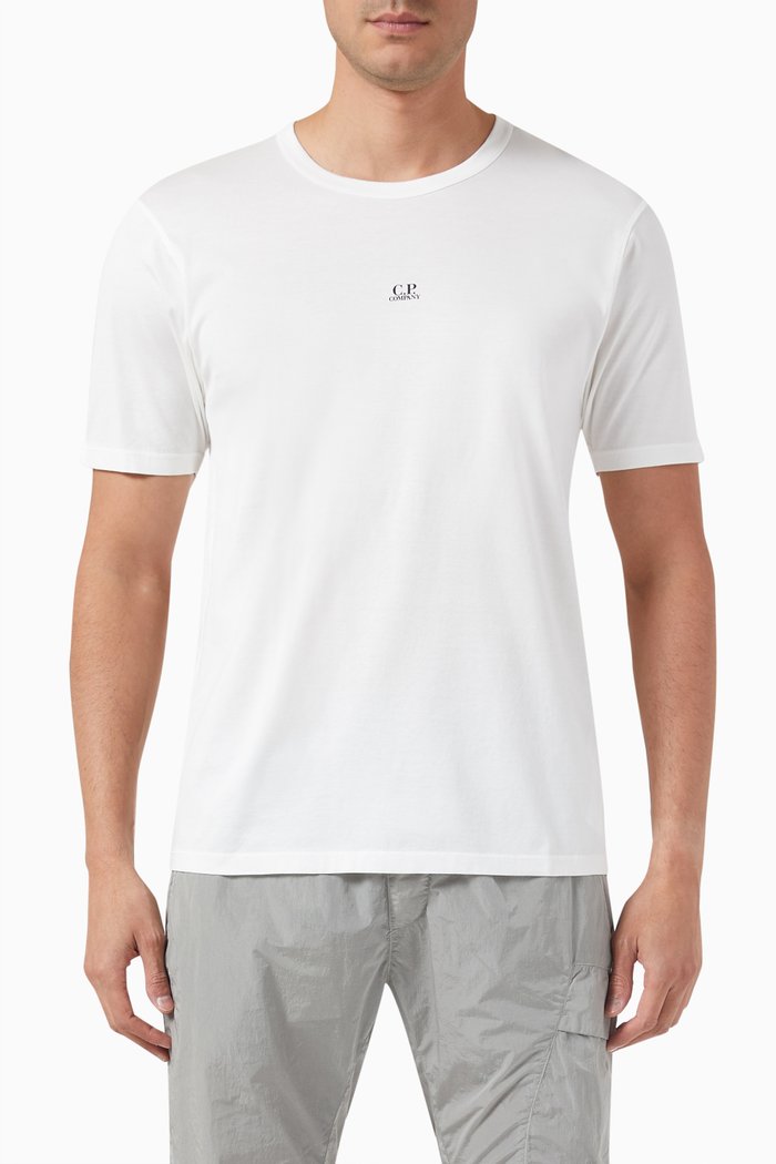 

70/2 Mercerized Logo T-shirt in Cotton-jersey, Neutral