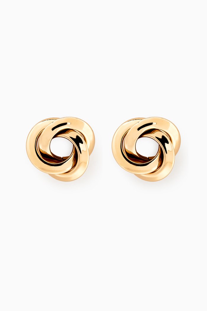 

Interlocking Stud Earrings in 14kt Gold-plated Brass