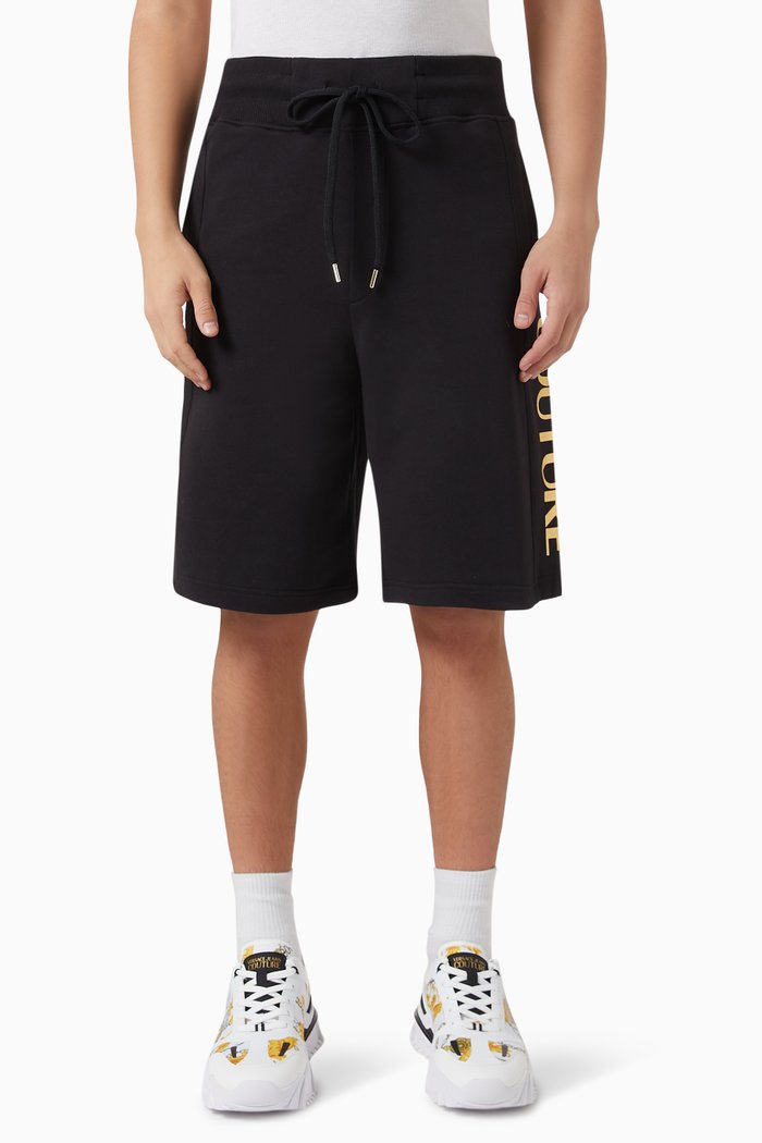 

Foil Logo Track Shorts in Cotton-fleece, Black