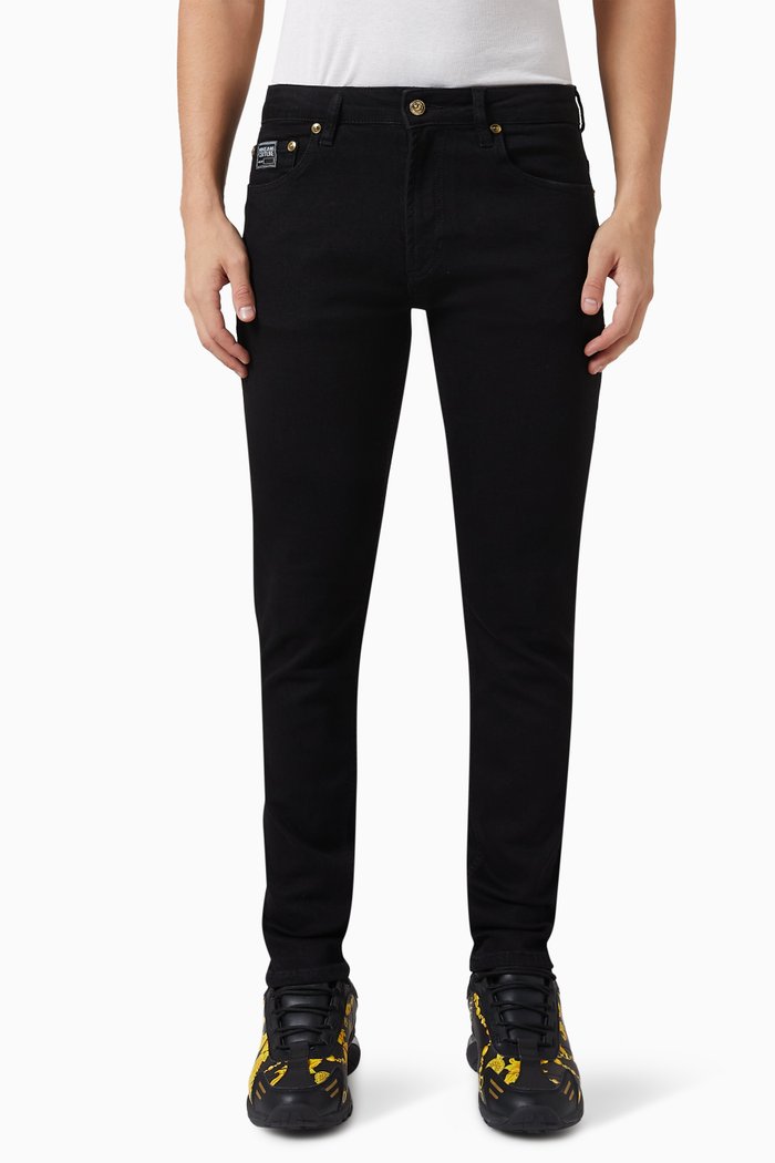

Dundee Logo Patch Jeans in Denim, Black