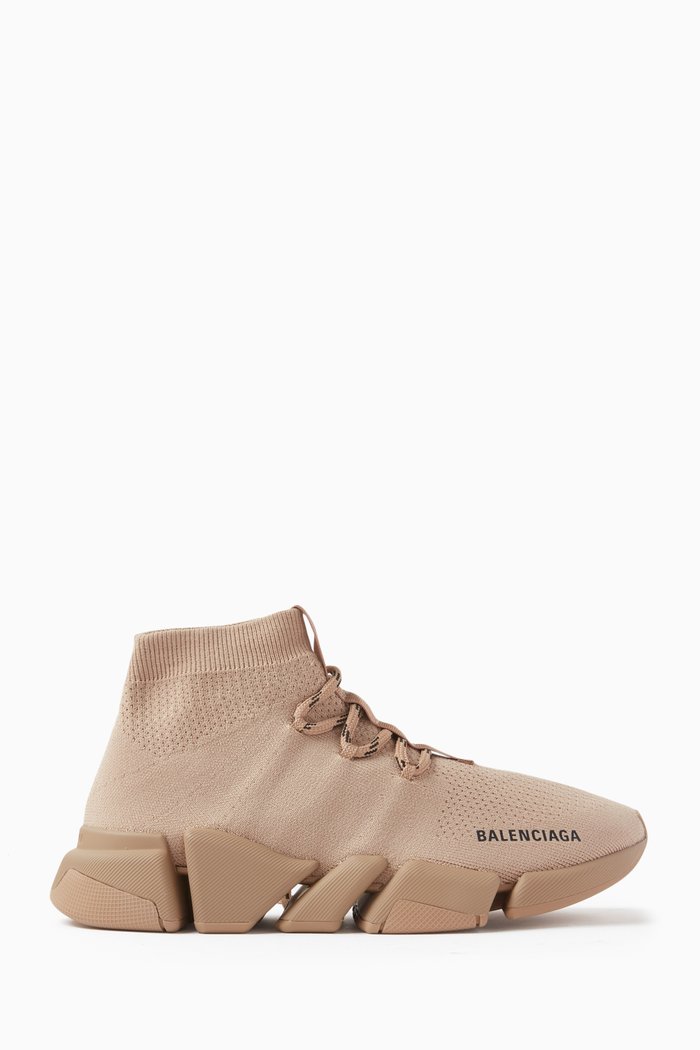 

Speed 2.0 Lace-up Sneakers in Recycled Knit, Neutral