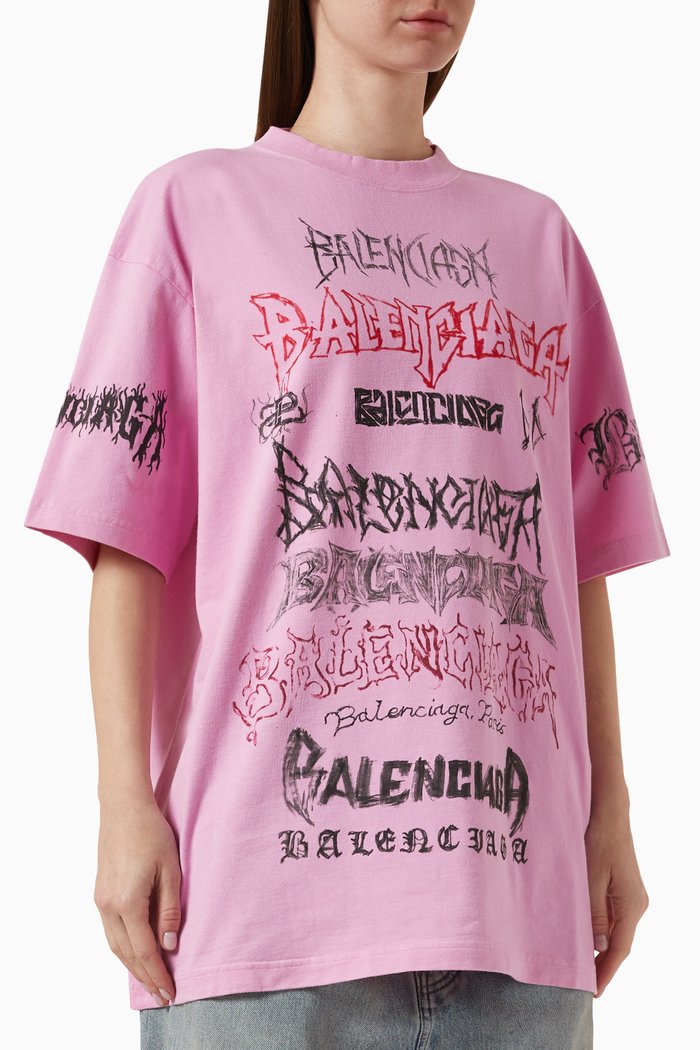 

DIY Metal T-shirt in Vintage-jersey, Pink