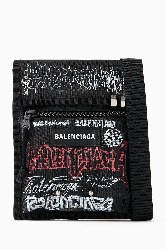 

Small DIY Metal Explorer Pouch Crossbody Bag in Nylon, Black