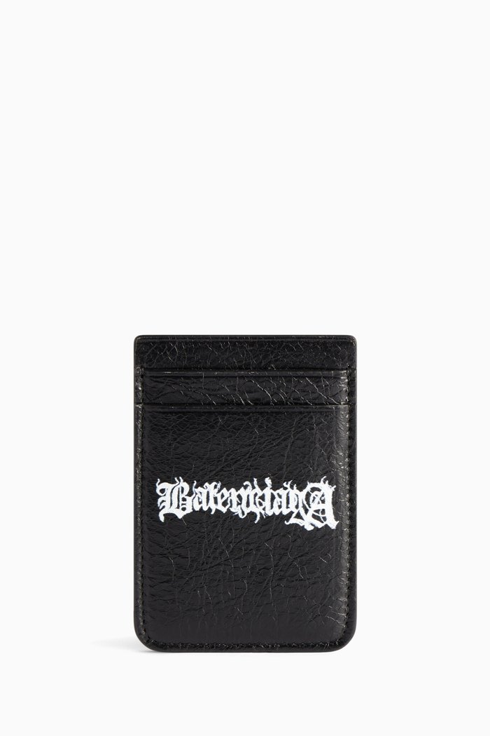 

DIY Metal Cash Magnet Card Holder in Arena Lambskin, Black