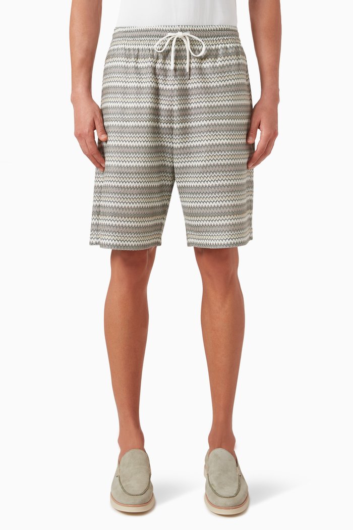 

Zigzag Shorts in Viscose-knit, Green
