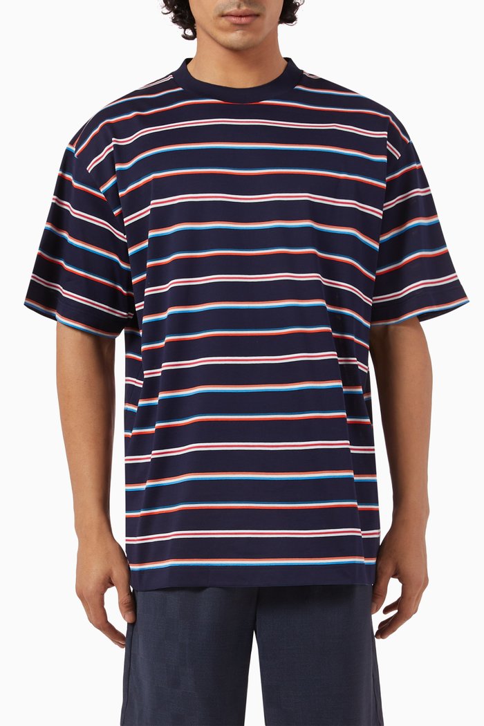 

Horizontal Striped T-shirt in Cotton, Multicolour