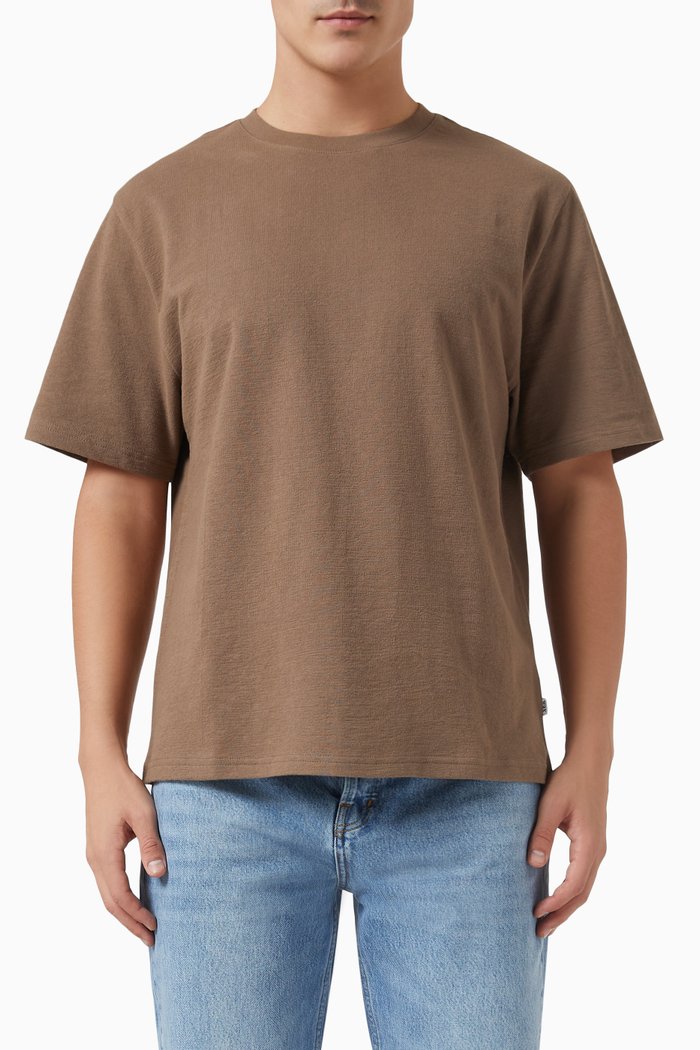 

Dean Jolt T-Shirt in Textured Cotton, Brown