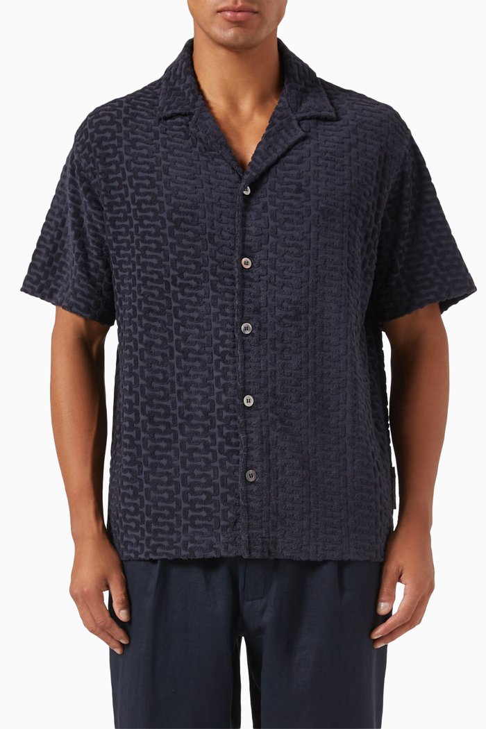 

Burle Shirt in Terry Towelling, Blue