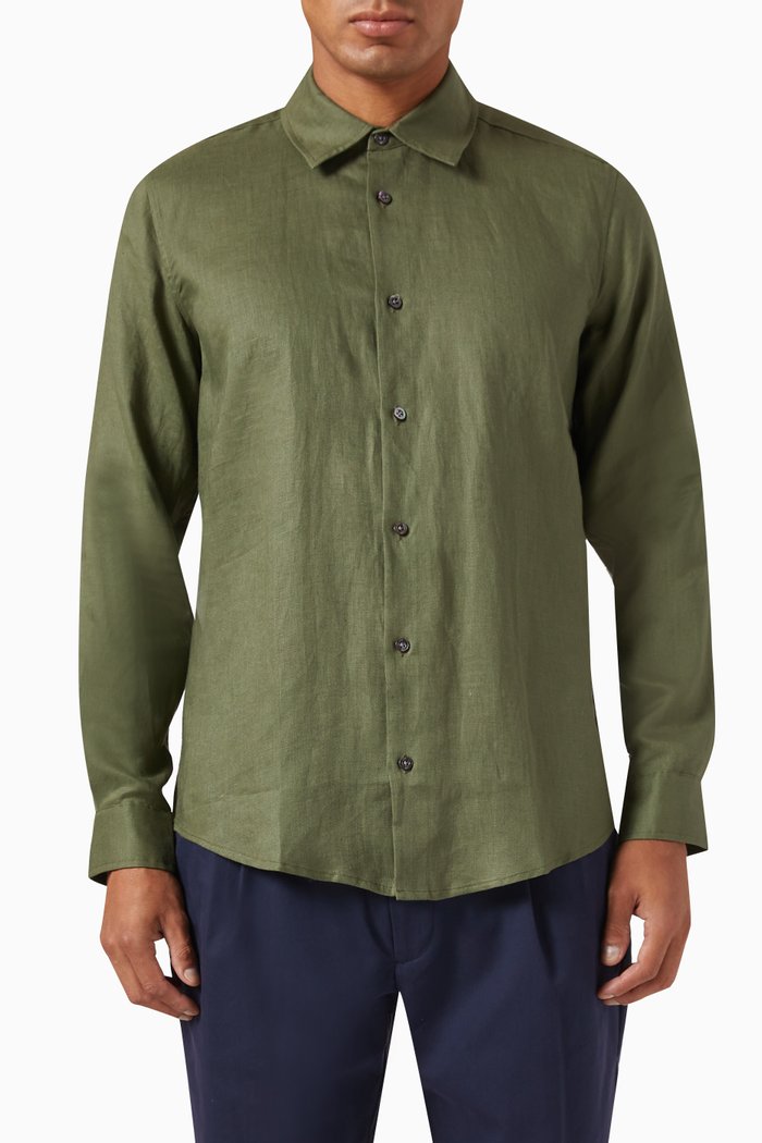

Slim-fit Shirt in Linen, Neutral