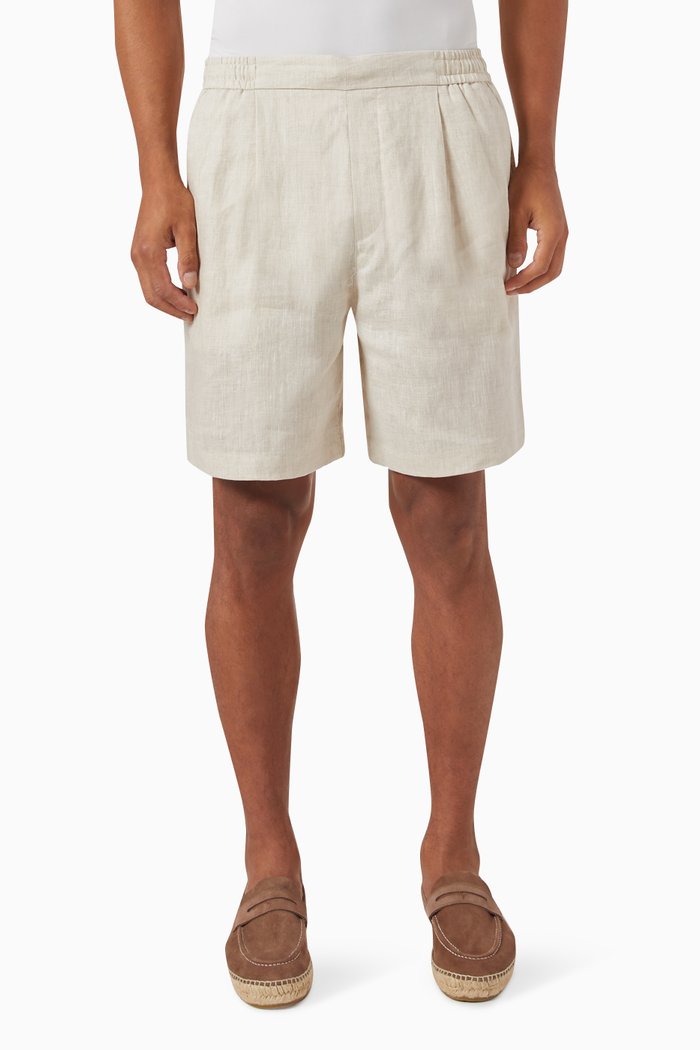 Shorts in Linen, Neutral