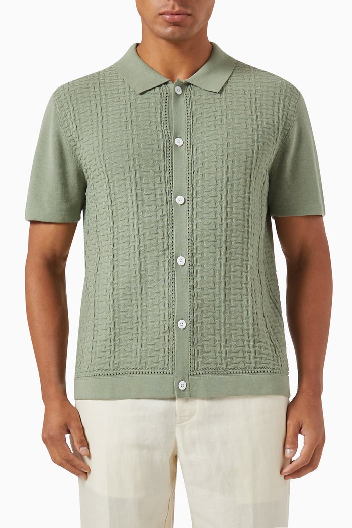 

Links Shirt in Cotton Knit, Green