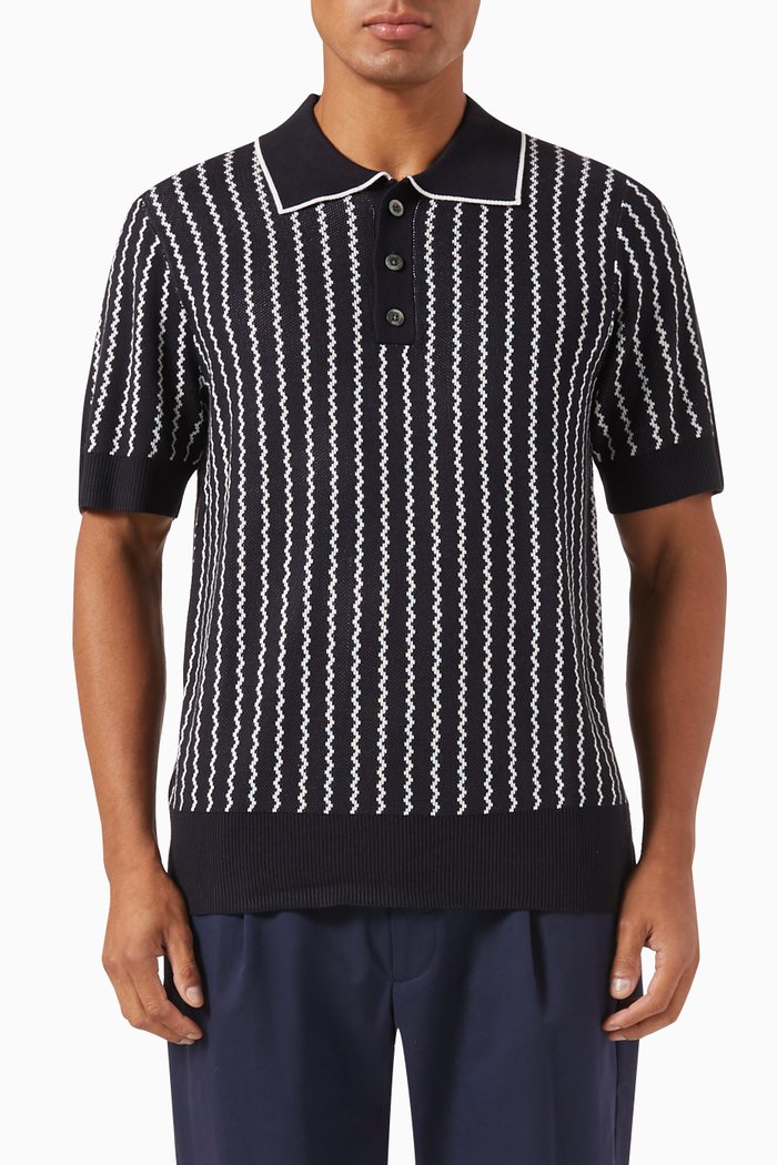 

Monaco Polo Shirt in Rayon Knit, Blue