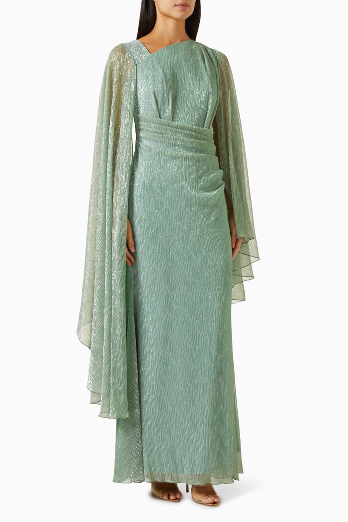 

Draped Maxi Dress, Green