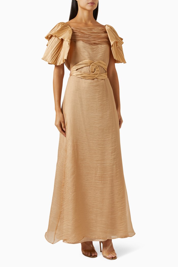 

Belted Maxi Dress, Neutral