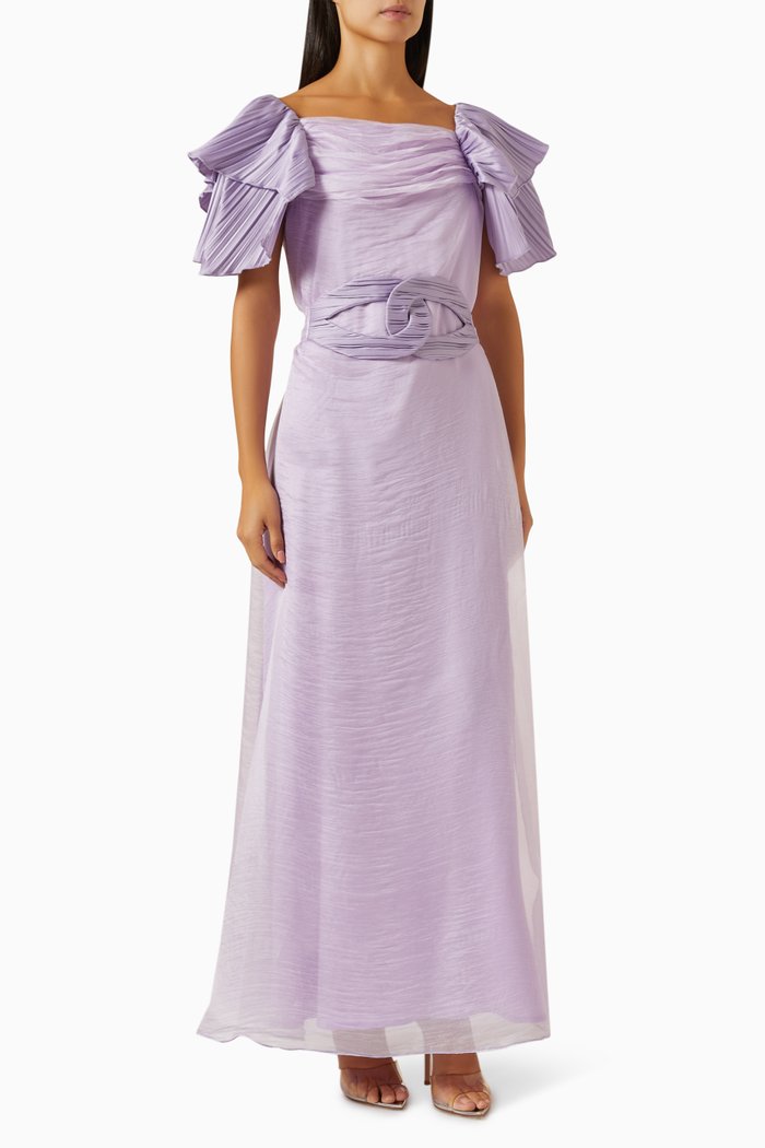 

Belted Maxi Dress, Purple