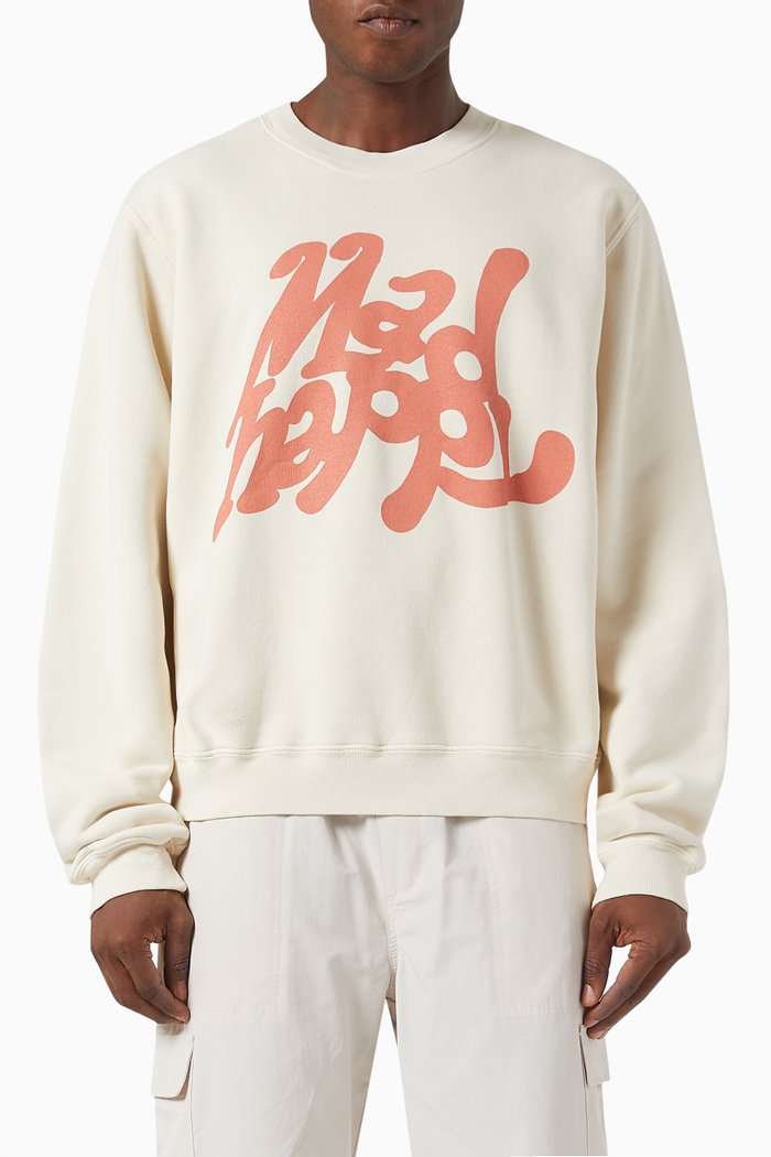 Flow Crewneck Sweatshirt in Fleece, Neutral
