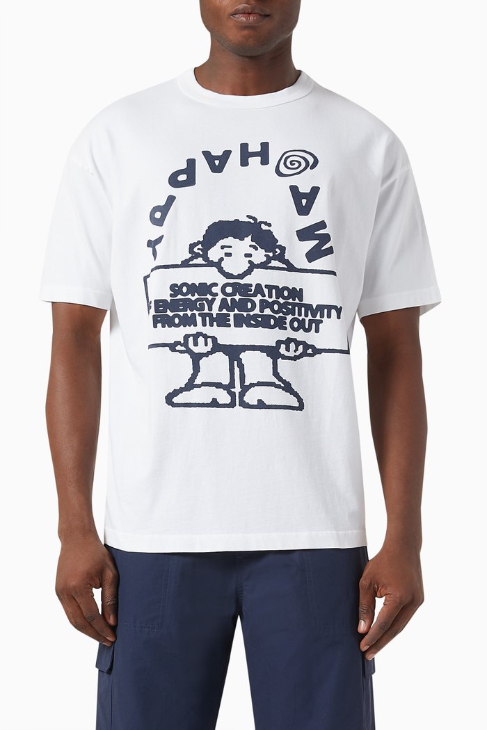 

Sonic Creation T-shirt in Mid-weight Jersey, White