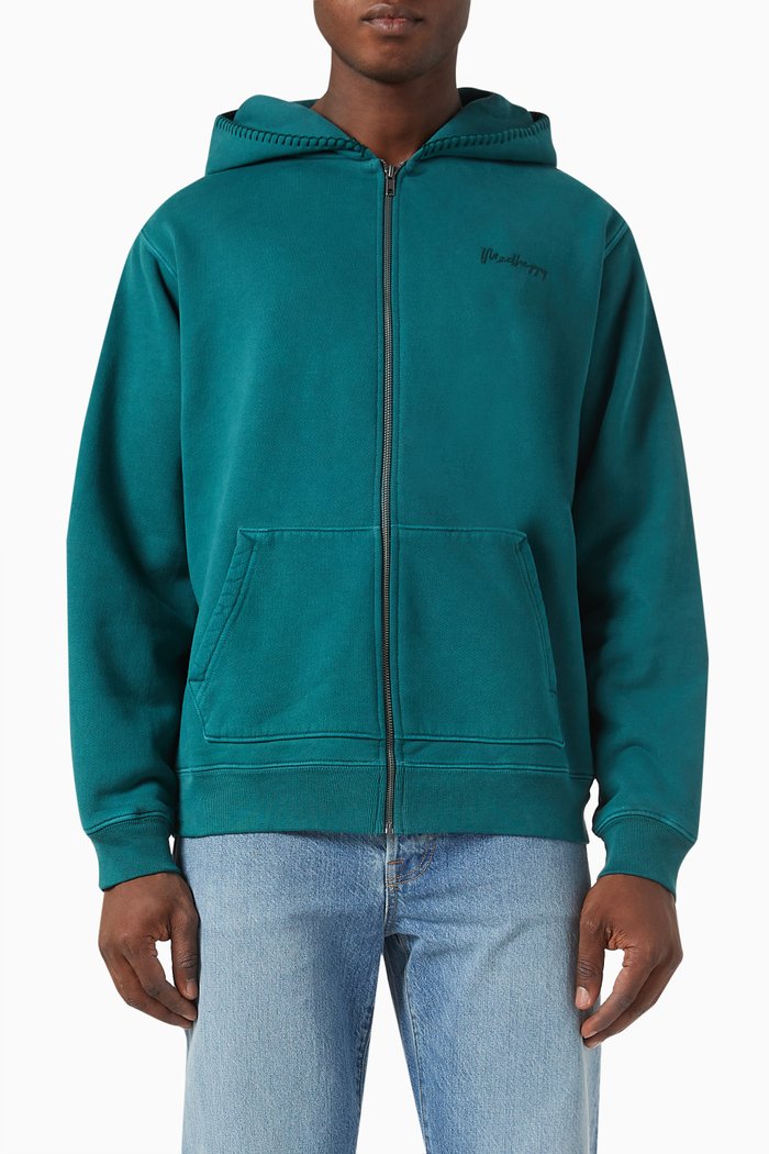 

Classics Zip Up Hoodie in Fleece, Green