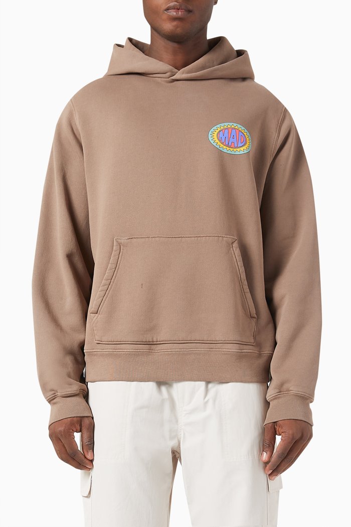 

Solar Hoodie in Fleece, Brown