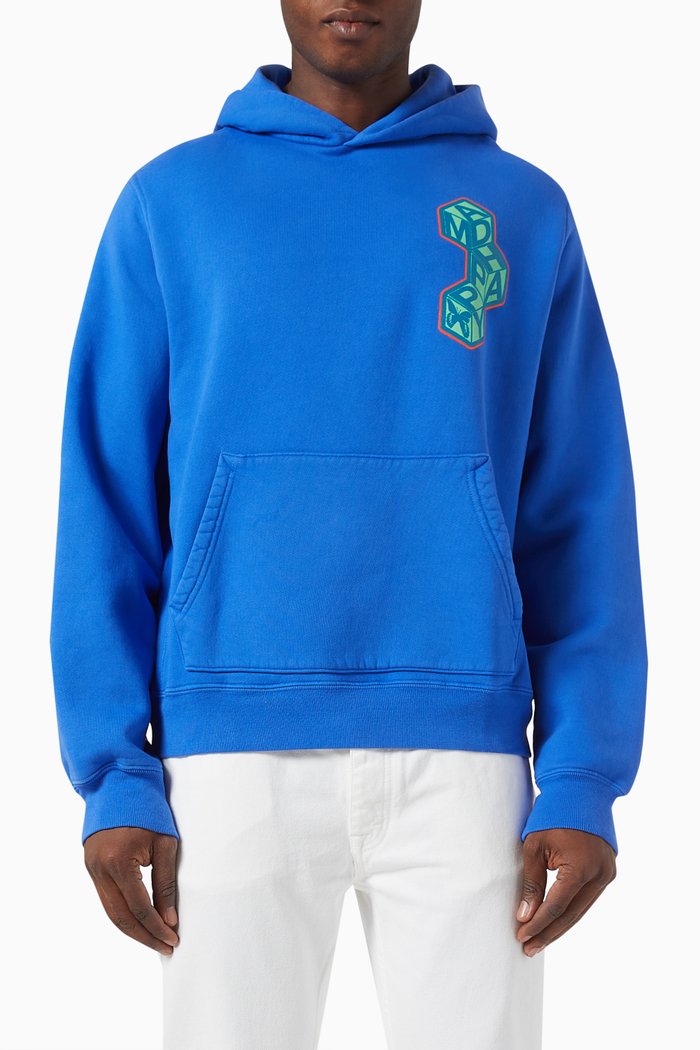 

Cube Hoodie in Cotton-fleece, Blue