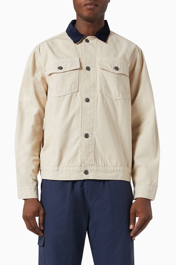 Jacket in Canvas, Neutral