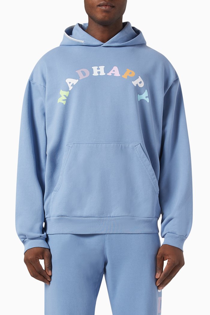 

Pastels Hoodie in Cotton-terry, Blue