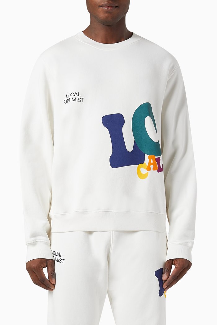 

Local Optimist Sweatshirt in Cotton-fleece, White