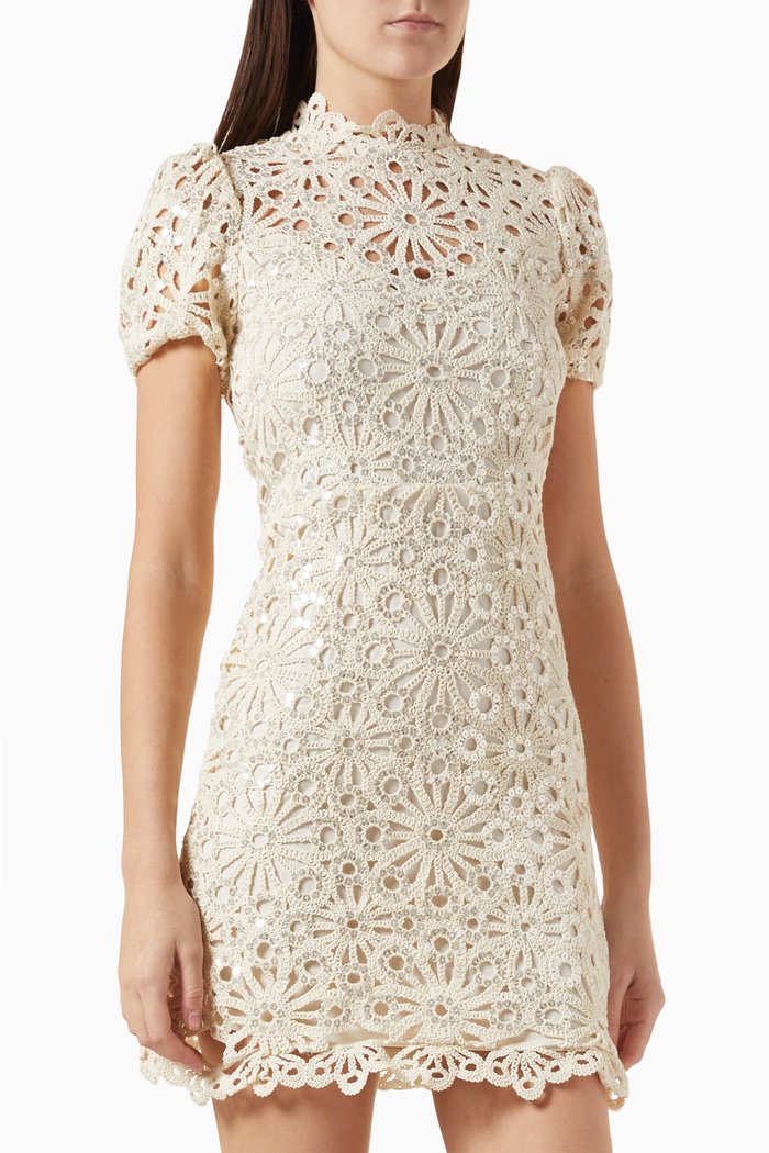 

Rozimette Mini Dress in Cotton, Neutral