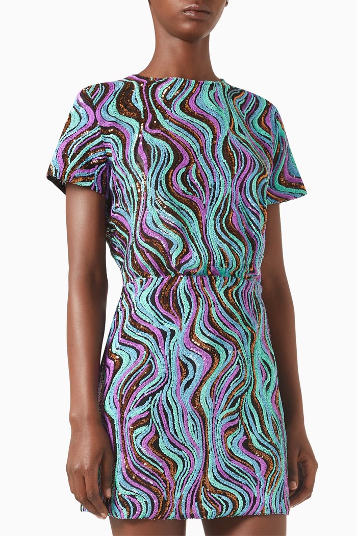 

Remilio Mini Dress in Sequin, Multicolour
