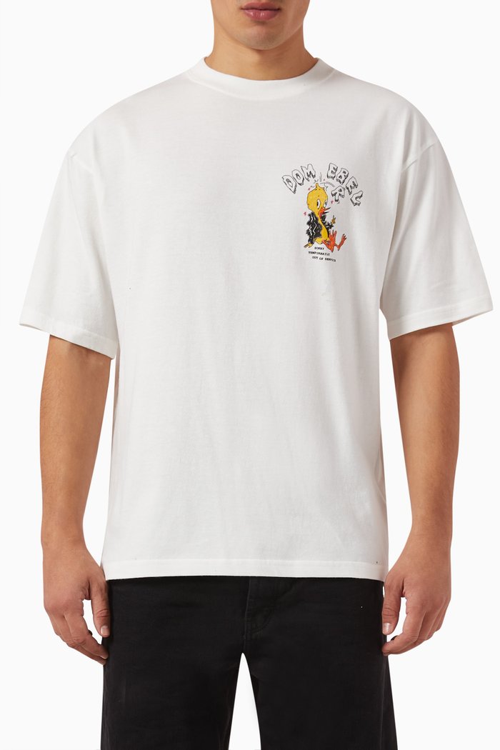 

Empty T-shirt in French-terry, White