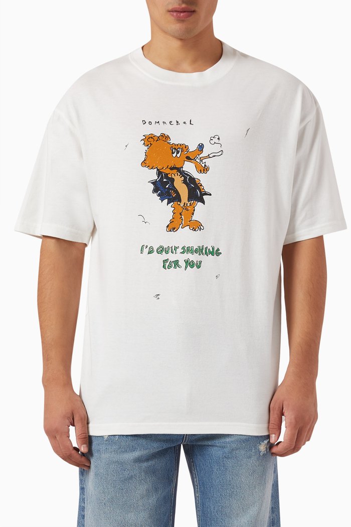 

Quit T-shirt in French-terry, White