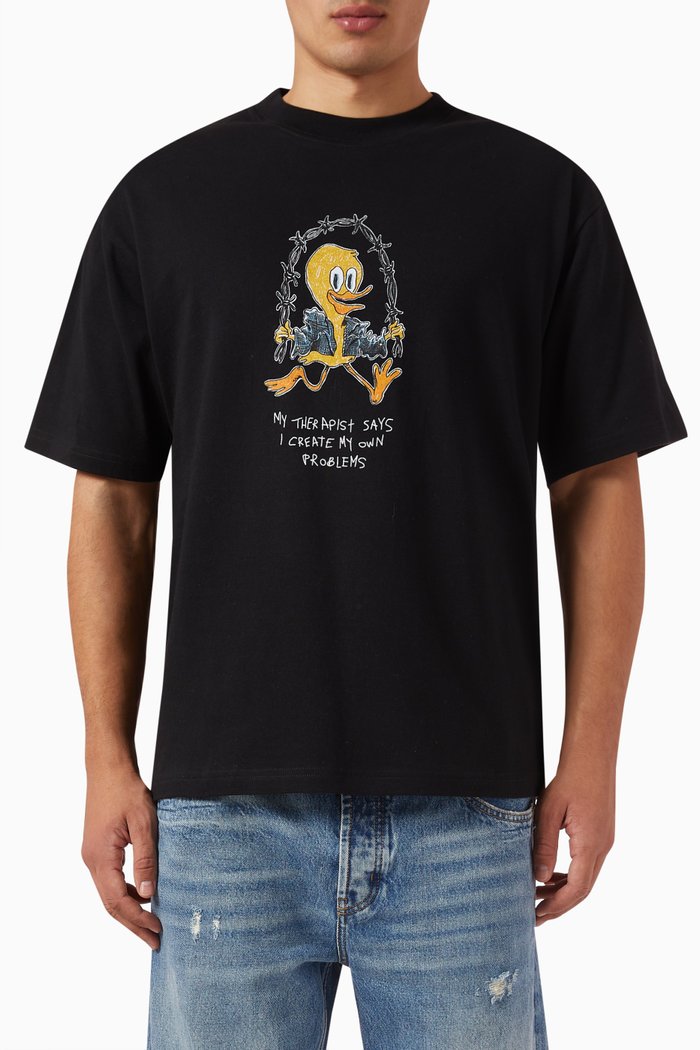

Skip T-shirt in French-terry, Black