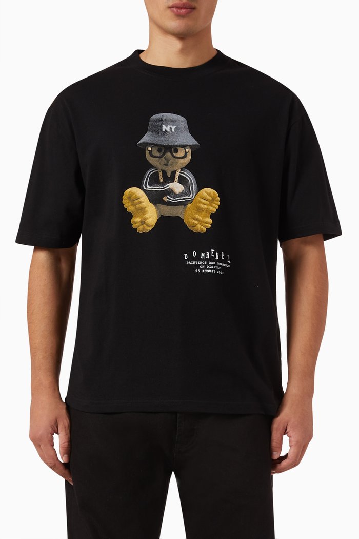 

New Yorker T-shirt in French-terry, Black