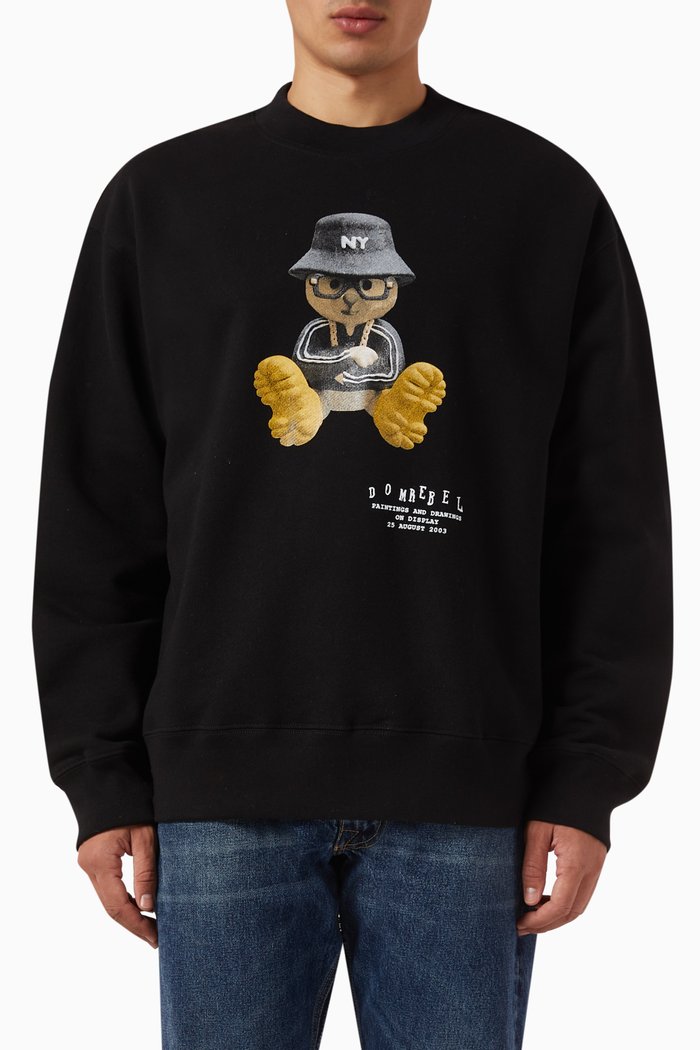

New Yorker Sweatshirt in French-terry, Black