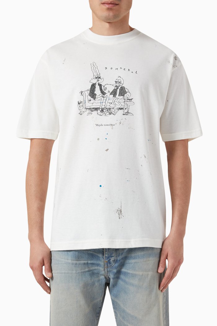 

Scuff Tomorrow T-shirt in Cotton Jersey, White