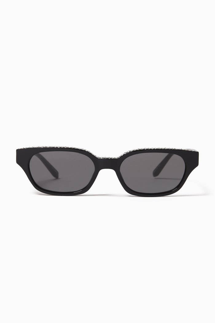 

Crystal-embellished Sunglasses in Acetate, Black