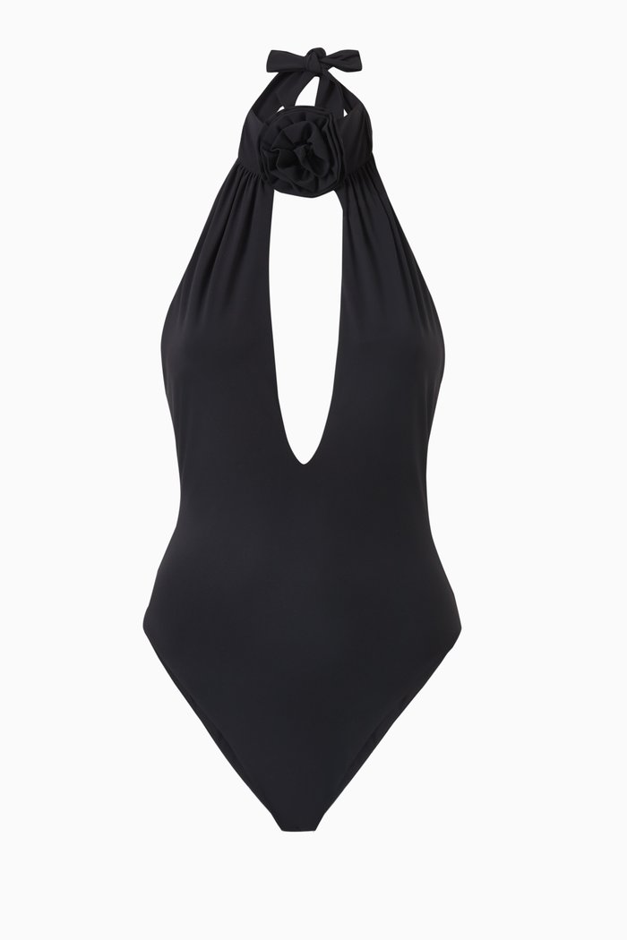 

Halterneck One-piece Swimsuit, Black