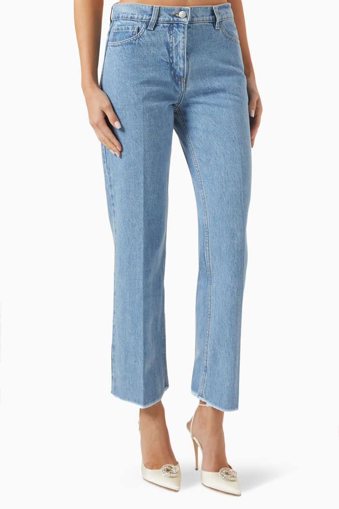 

Cropped Jeans in Denim, Blue