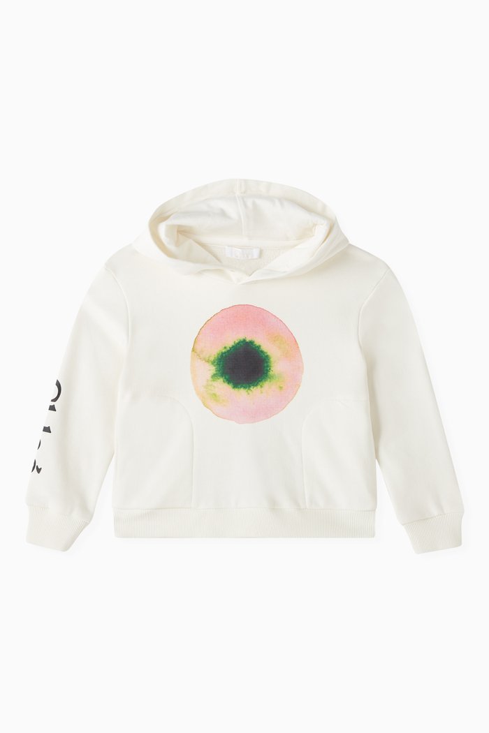 

Graphic-print Hoodie in Organic Cotton, Neutral