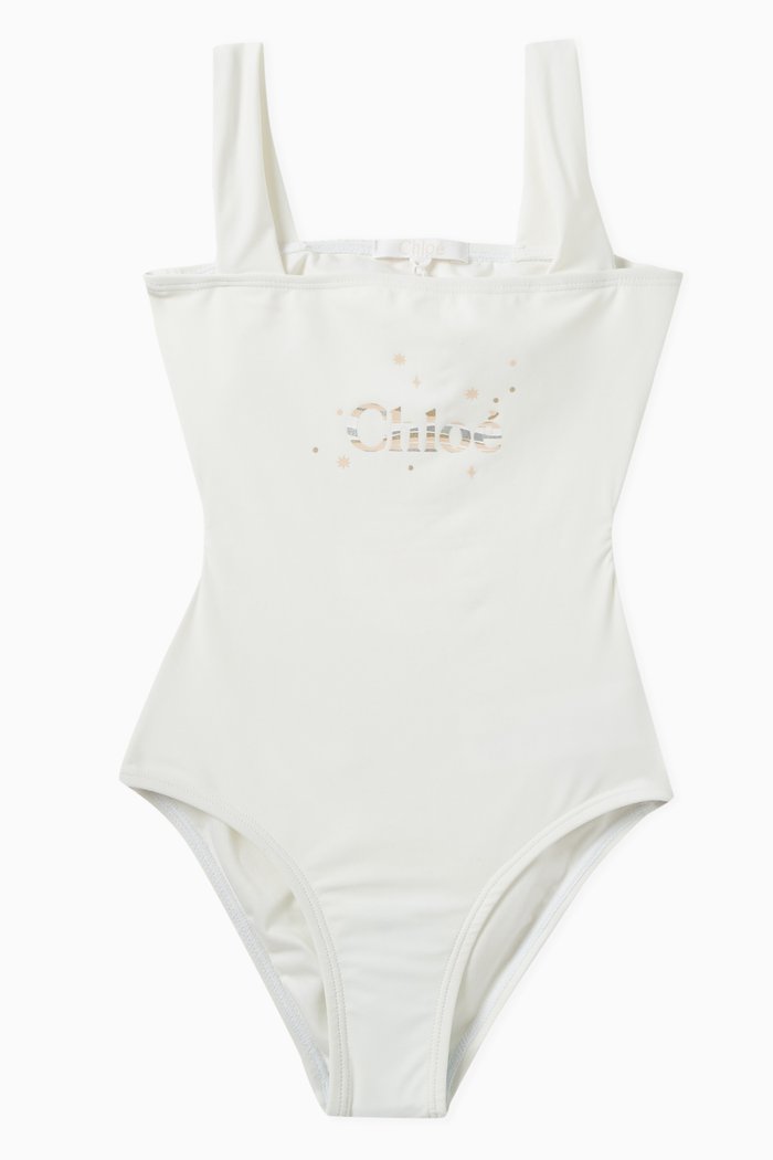 

Logo One-piece Swimsuit in Lycra, Neutral