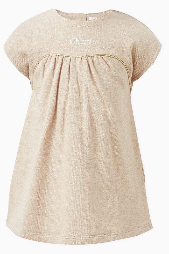 

Logo Dress in Organic Cotton Jersey, Neutral