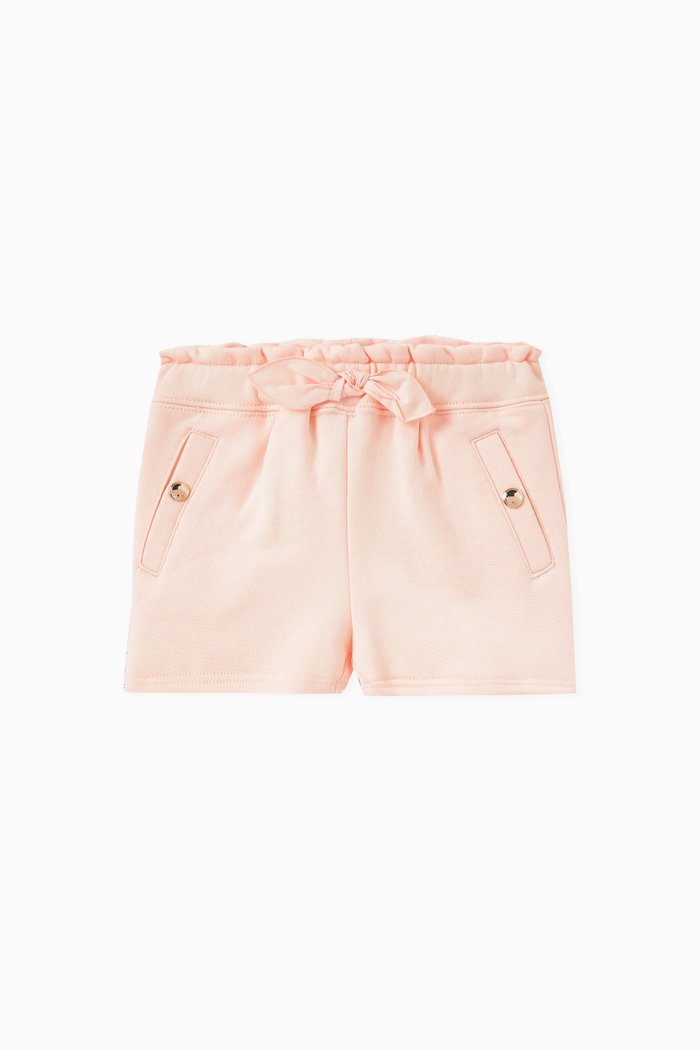 

Logo Print Shorts in Cotton, Pink