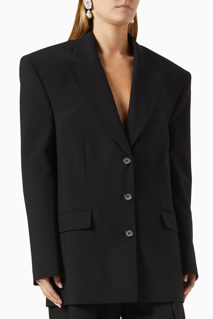 

Oversized Blazer in Wool, Black