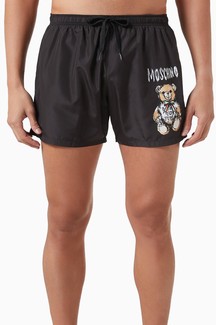 

Embroidered Logo Swimshorts, Black
